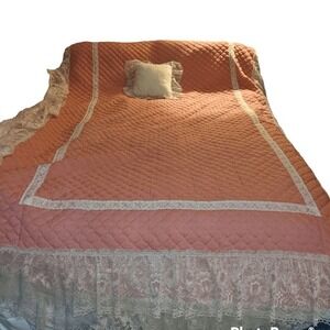 JCPenney 70s vintage‎ queen quilted boho bedspread
